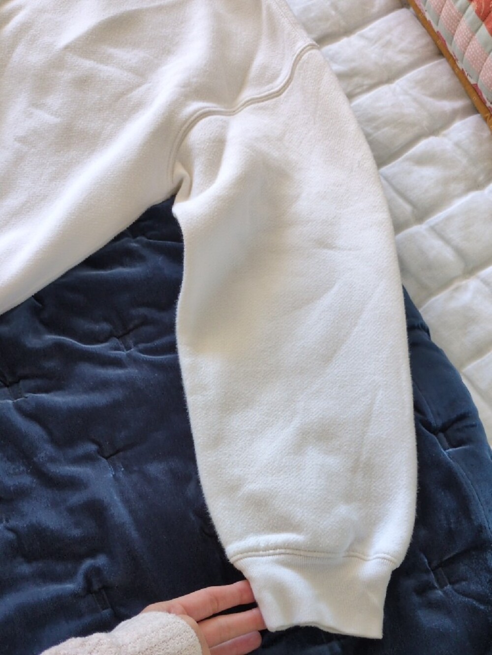 J. Crew White Crewneck Sweatshirt, Small - Picture 5 of 15